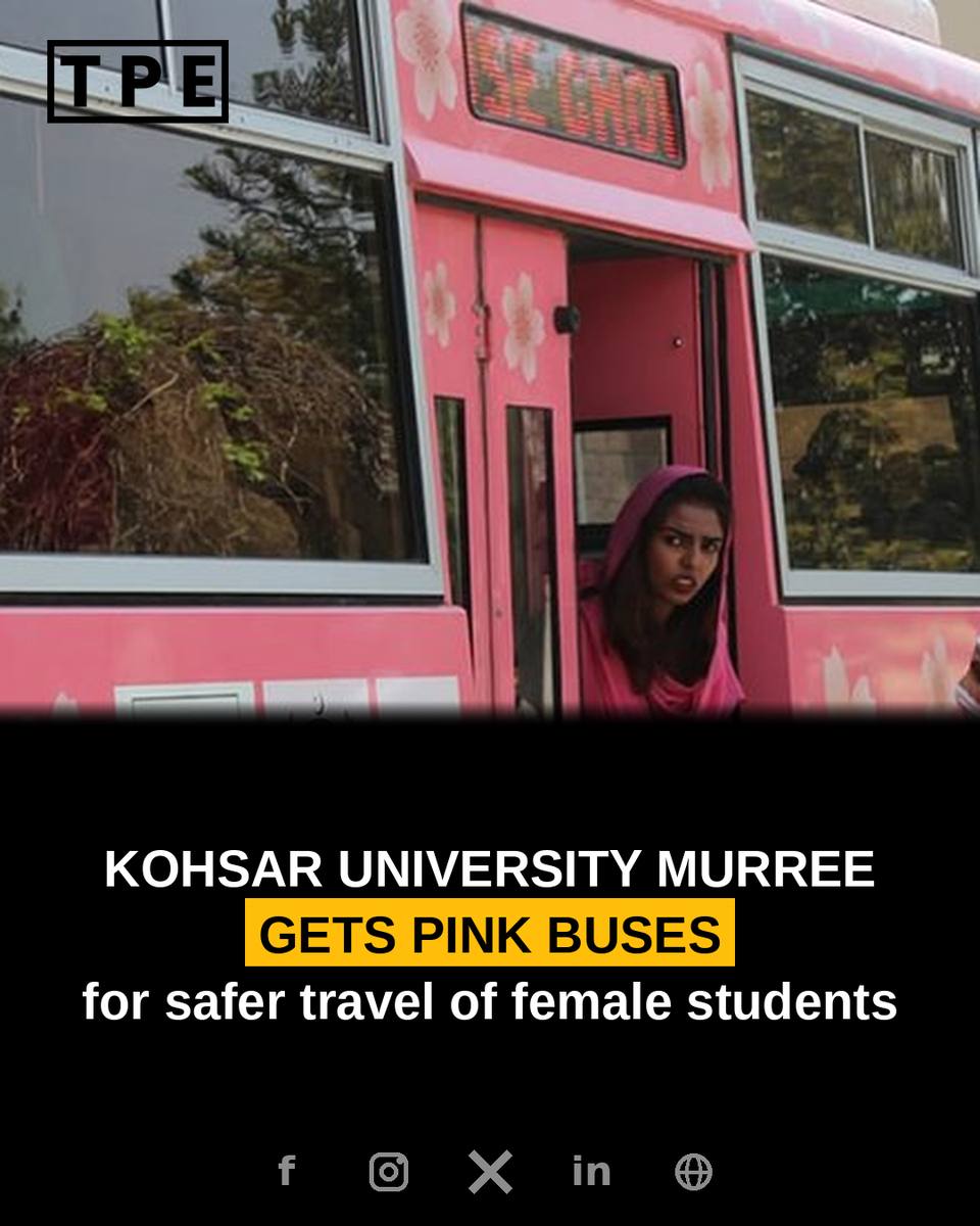 Kohsar University Murree Gets Two Pink Buses for Female Students